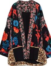 Jaqueta quimono Zara patchwork veludo bordado floral estampa animal pele sintética M-G comprar usado  Enviando para Brazil