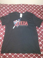 Camiseta unissex The Legend of Zelda Ocarina of Time preta com palavras vermelhas 2X comprar usado  Enviando para Brazil