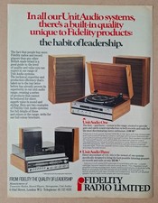 Fidelity unit audio for sale  WIRRAL