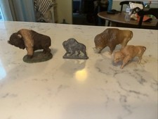Figuras DE COLECCIÓN American BUFFALO BISONTE Animal 4 ARTÍCULOS *LEER DESCRIPCIÓN segunda mano  Embacar hacia Mexico