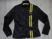 Używany, Barbour International Glazed Nylon GB UK12 EU38 Damska czarna damska pikowana kurtka na sprzedaż  PL