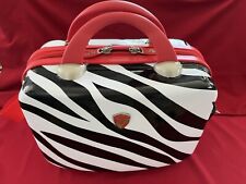 Estuche rígido a rayas Hey’s Zebra bolsa de equipaje cosmético equipaje de mano de viaje *LEER* segunda mano  Embacar hacia Mexico