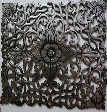 Usado, Painel floral madeira MDF perfurado à mão CM 60x60 prata quadro antigo comprar usado  Enviando para Brazil