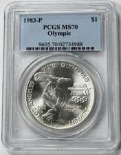 Usado, Dólar de prata comemorativo olímpico 1983 P PCGS MS 70 comprar usado Usado, Dólar de prata comemorativo olímpico 1983 P PCGS MS 70 comprar usado  Enviando para Brazil