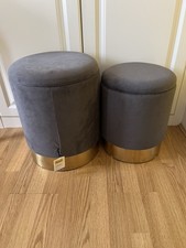 Round velvet footstool for sale  BEXLEYHEATH