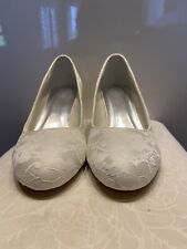 Brautschuhe ivory spitze gebraucht kaufen  Weinbach