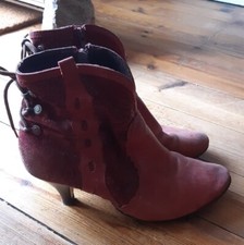 Stiefeletten rot bedruckt gebraucht kaufen  Hamburg