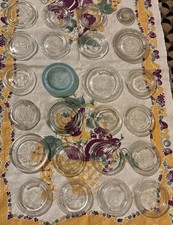 24 tampas de frasco de vidro vintage 11 Presto 6 bolas 1 gema 1 feito no Canadá etc comprar usado  Enviando para Brazil