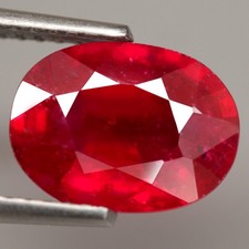 2,61 ct. Pedra preciosa natural rubi vermelho oval grande Madagascar linda cor brilhante! comprar usado  Enviando para Brazil