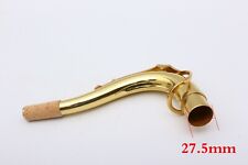 27,5 mm excelente pescoço sax tenor laca dourada material latão saxofone pescoço, usado comprar usado  Enviando para Brazil