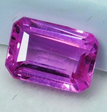 Usado, Pedra preciosa solta corte esmeralda natural safira rosa 3,10 quilates CERTIFICADA comprar usado  Enviando para Brazil