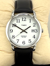 Relógio Timex Easy Reader para Homens com Pulseira de Couro - Prata/Preto T2H281JT- Novo!! comprar usado Relógio Timex Easy Reader para Homens com Pulseira de Couro - Prata/Preto T2H281JT- Novo!! comprar usado  Enviando para Brazil