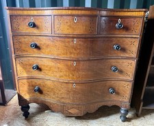 Antique mahogany serpentine for sale  WALLINGFORD