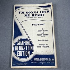 I'm Gonna Lock My Heart por Eaton & Shand 1938 partituras piano guitarra baixo sax comprar usado  Enviando para Brazil