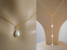 Dainty teardrop pearl for sale  NEW MILTON