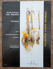 Sicilienne - Maria Theresia von Paradis: Eb saxofone e piano arr Claude Delange comprar usado  Enviando para Brazil