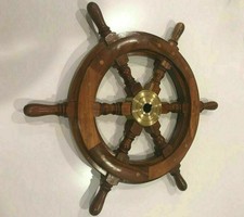 Barco náutico marítimo colecionável roda de navio de madeira 18 polegadas decoração de parede de direção comprar usado  Enviando para Brazil