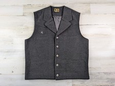 Colete Wyoming Traders Masculino Médio Lã Buckaroo Carvão Urze Metal Botão comprar usado  Enviando para Brazil