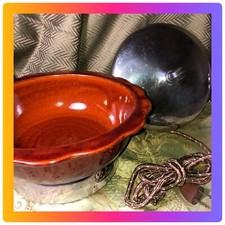 Antigo West Bend Caçarola Pote Tigela Crock Server + Aquecedor Elétrico Heat Rite e Plugue comprar usado  Enviando para Brazil
