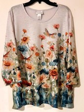LINDO Top Alfred Dunner "Butterfly Garden" - Tamanho GG Novo comprar usado  Enviando para Brazil