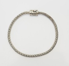 Pulseira Bali vintage de prata esterlina tecida 8,25 polegadas de corrente longa, usado comprar usado  Enviando para Brazil