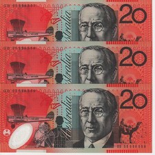 2005 Austrália $20 Trio Consecutivo Nota - Último Prefixo - R420cL - UNC 30256 comprar usado  Enviando para Brazil