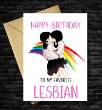 Lesbian birthday card for sale  MANCHESTER