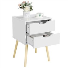 White bedside table for sale  IPSWICH