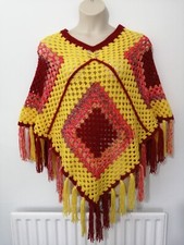Handmade crochet poncho for sale  SOUTHAMPTON