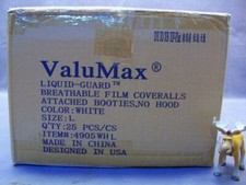Macacão ValuMax Liquid Guard respirável com botas, sem capuz tamanho G caixa de 25, usado comprar usado  Enviando para Brazil
