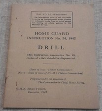 Home guard instruction for sale  MORECAMBE
