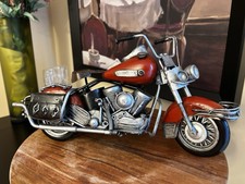 Escultura colecionável de metal arte motocicleta modelo artesanato vermelho 33cm de comprimento comprar usado  Enviando para Brazil
