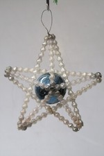 Enfeite de Natal vintage com contas de vidro 3D ESTRELA com gota BOLA AZUL Japão comprar usado  Enviando para Brazil