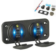 Camper Car 2 portas USB carregador soquete tomada painel DC 12V-24V PD tipo C comprar usado  Enviando para Brazil