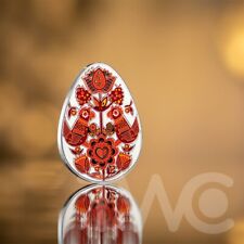 Svitanok Ukraińska Pysanka 1 uncja Proof-like Srebrna Moneta 5 Cedis Ghana 2024 na sprzedaż Svitanok Ukraińska Pysanka 1 uncja Proof-like Srebrna Moneta 5 Cedis Ghana 2024 na sprzedaż  PL