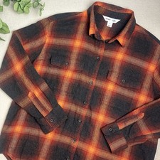 Camisa Old Navy tamanho M Evermore flanela namorado laranja preta xadrez Swiftie outono comprar usado  Enviando para Brazil