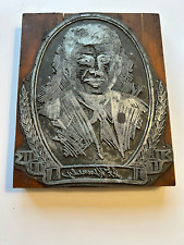 Impressoras vintage President John F Kennedy bloco imprensa tipográfica em madeira 7 x 5" comprar usado  Enviando para Brazil