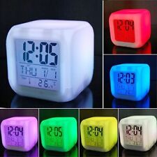 Relógio despertador personalizado infantil LED 7 cores termômetro digital luz noturna  comprar usado  Enviando para Brazil