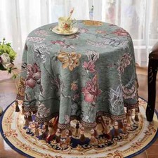 Toalha de mesa redonda sala de estar jantar casa borlas luxo toalha de mesa de jantar comprar usado  Enviando para Brazil