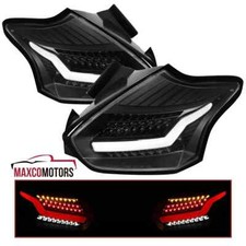 Usado, Luzes traseiras pretas compatíveis com 2015-2018 Ford Focus 5Dr Hatchback lâmpadas de freio de LED 15-18 comprar usado  Enviando para Brazil