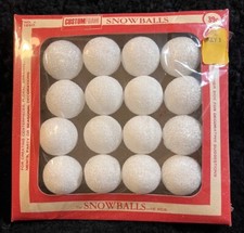 Usado, Vintage Espuma de Neve Raio Glo Bolas Natal Cetim Artesanato de Férias Mini Novo Iso comprar usado  Enviando para Brazil