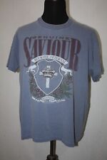 Camiseta vintage 1993 Jesus Cristo Salvador genuíno epístolas vivas glitter OSFA comprar usado  Enviando para Brazil