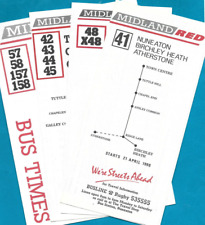 Midland red timetables for sale  HASTINGS