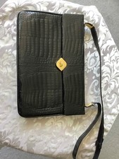 Krokohandtasche schwarz vintag gebraucht kaufen  Solingen