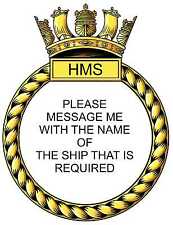 Ship crested embroidered for sale  LISKEARD