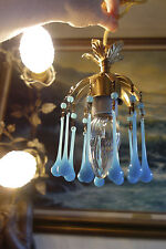 Candelabro opalino vintage azul macarrão com miçangas ferramenta bronze quarto de bebê SWAG! comprar usado  Enviando para Brazil