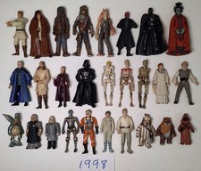 FIGURAS DE AÇÃO STAR WARS 27 VINTAGE 1998. LUKE, LEIA, VADER, DARTH MAUL, EWOKS comprar usado  Enviando para Brazil