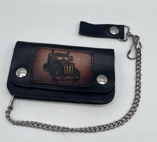 Black leather truckers for sale  Argos