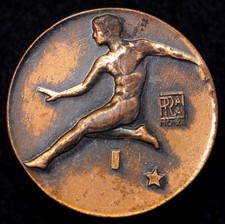 Broche medalha 1912 R. Tait McKenzie Athletic Award masculino nu The Hurdler bronze 19mm comprar usado  Enviando para Brazil