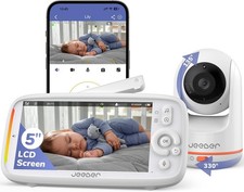 Monitor de bebé de video 2K no Wi-Fi necesario cámara inteligente pantalla de 5" audio bidireccional canciones de cuna segunda mano  Embacar hacia Mexico